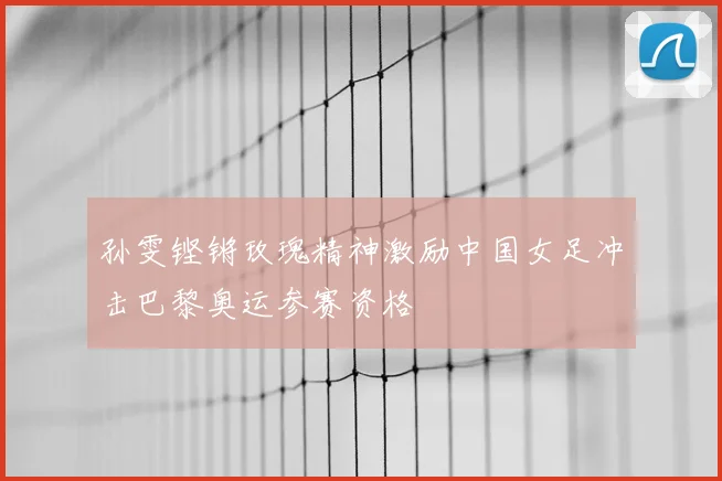 孙雯铿锵玫瑰精神激励中国女足冲击巴黎奥运参赛资格